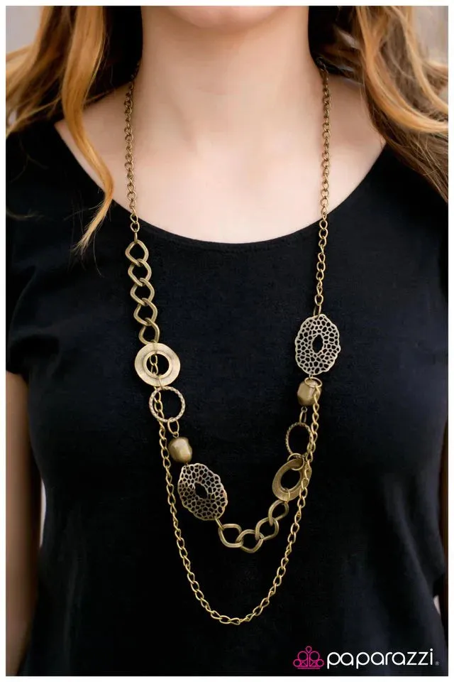 Paparazzi Necklace ~ UnDISCovered - Brass