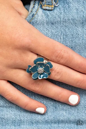 Paparazzi Ring ~ Hibiscus Holiday - Blue