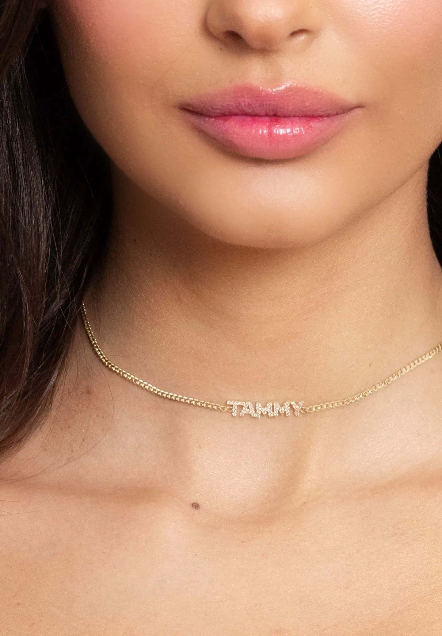 Pavé Nameplate Choker