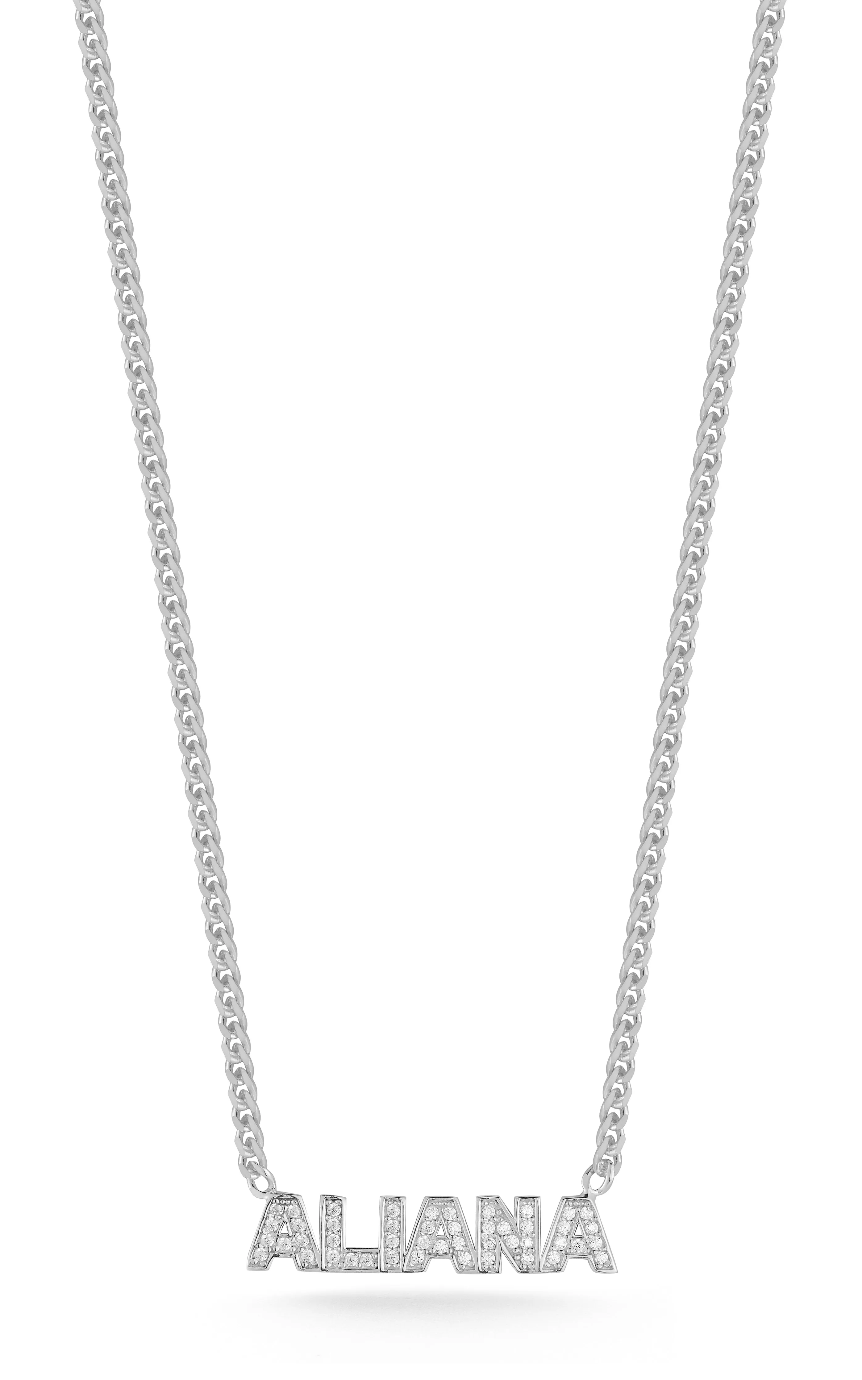 Pavé Nameplate Curb Necklace