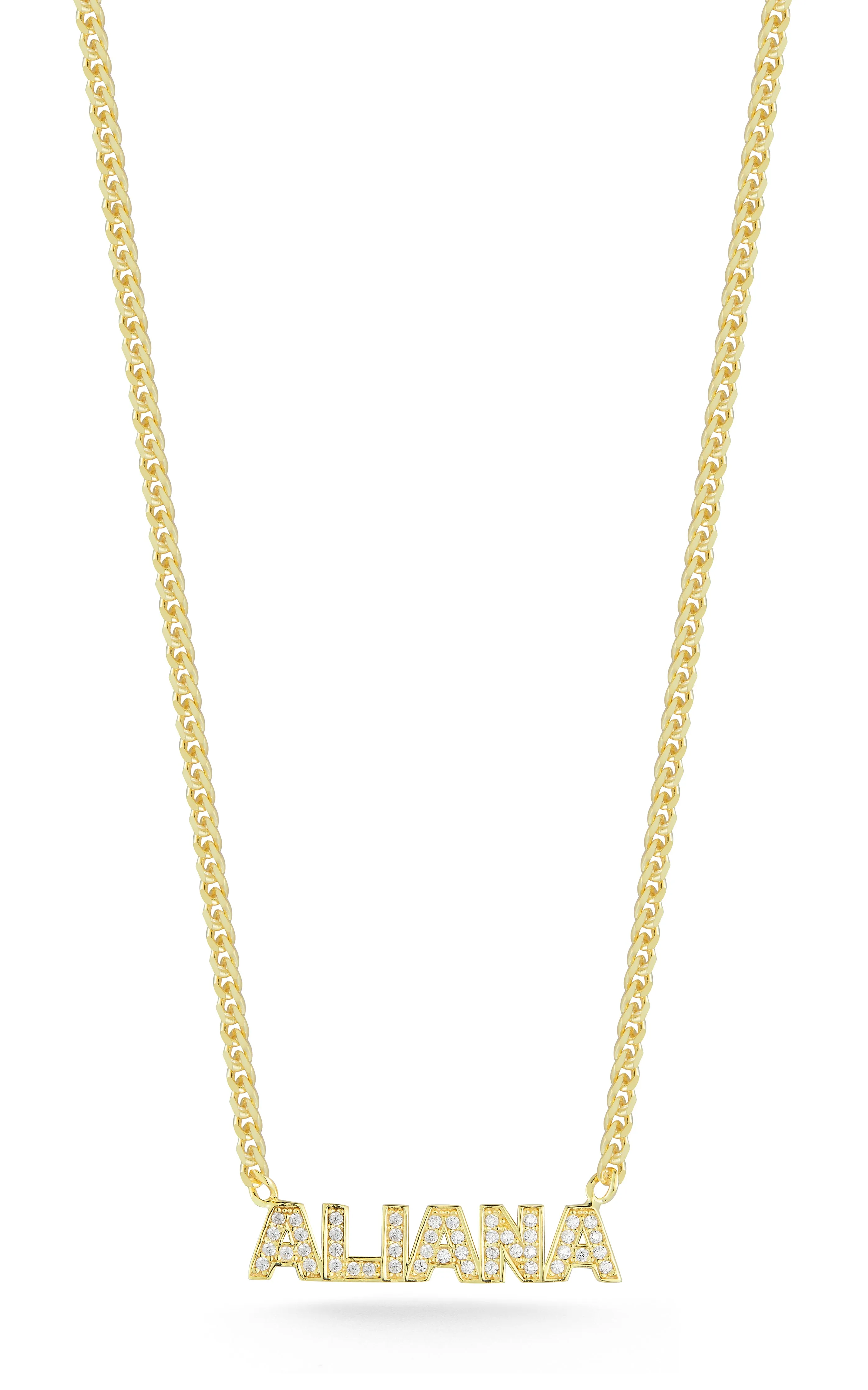 Pavé Nameplate Curb Necklace