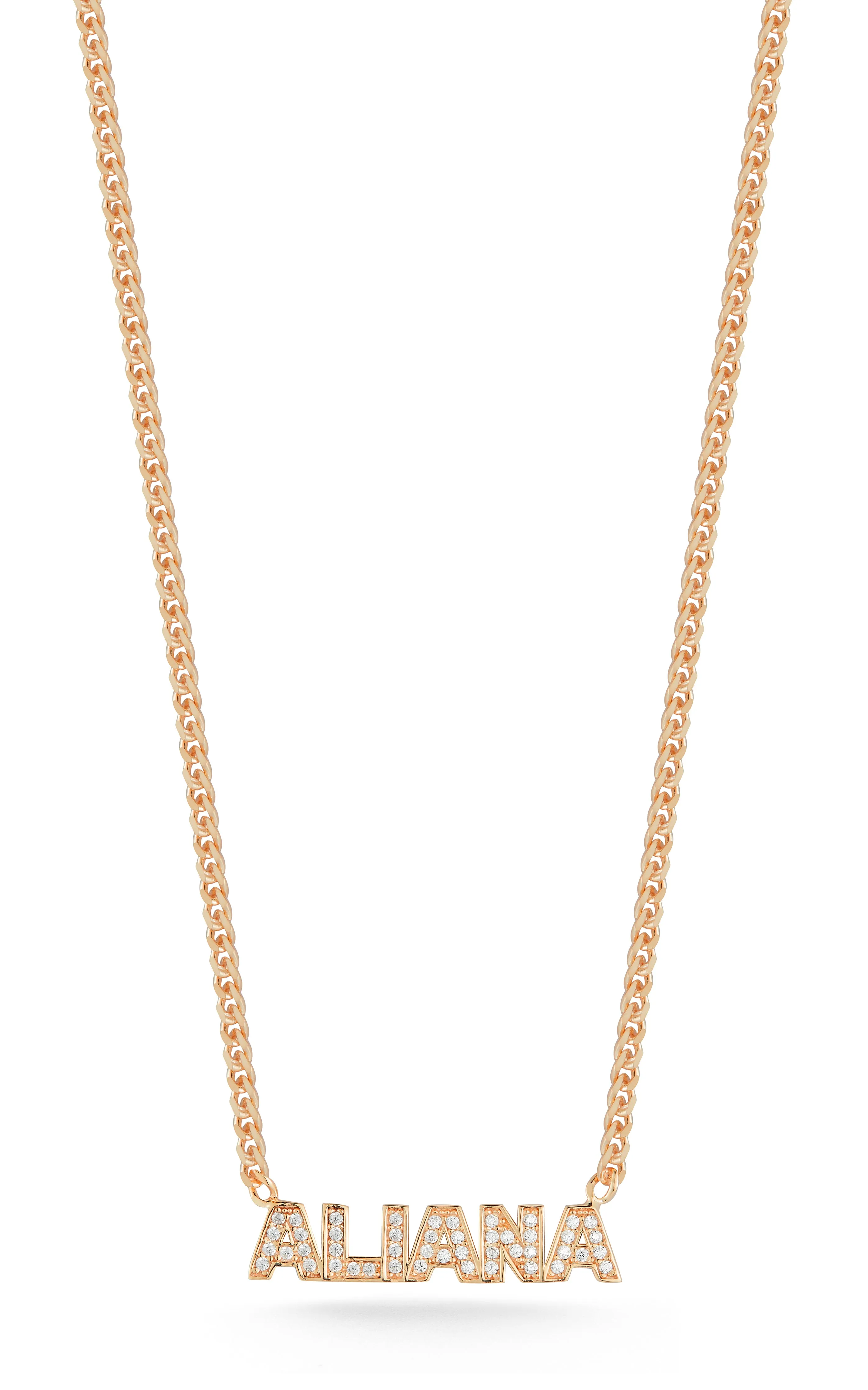 Pavé Nameplate Curb Necklace