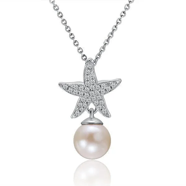 Pearl Pavé Sea Star Pendant