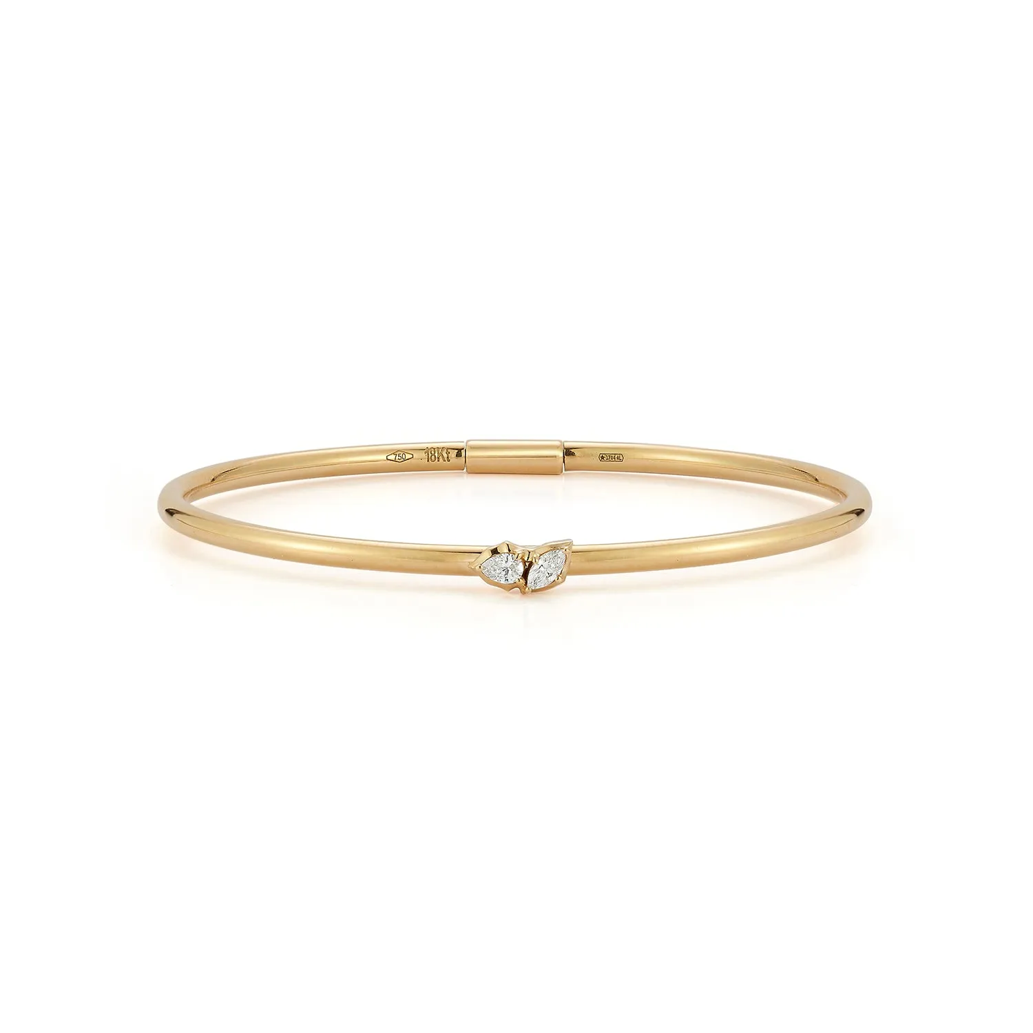 Posey Two Stone Plié Bangle