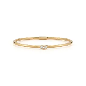 Posey Two Stone Plié Bangle