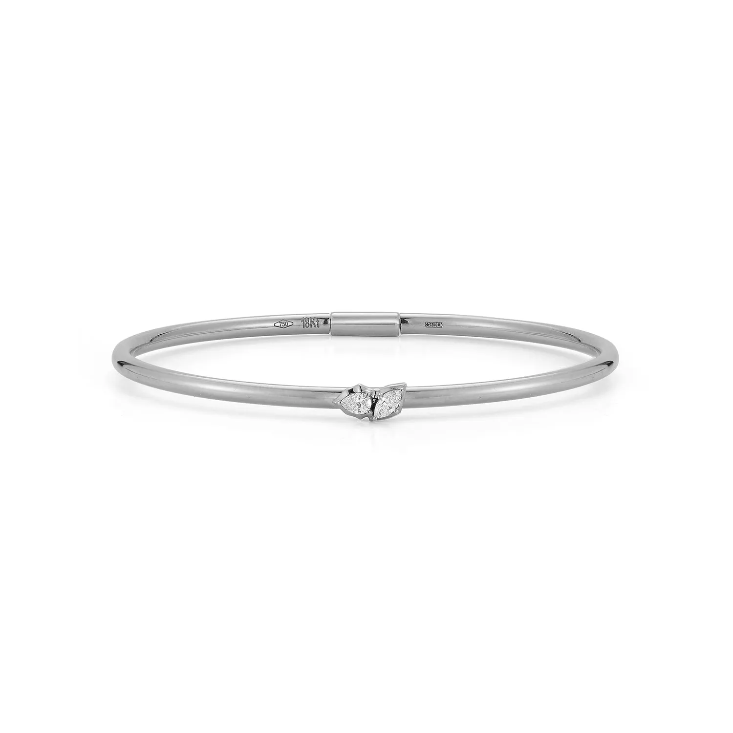 Posey Two Stone Plié Bangle