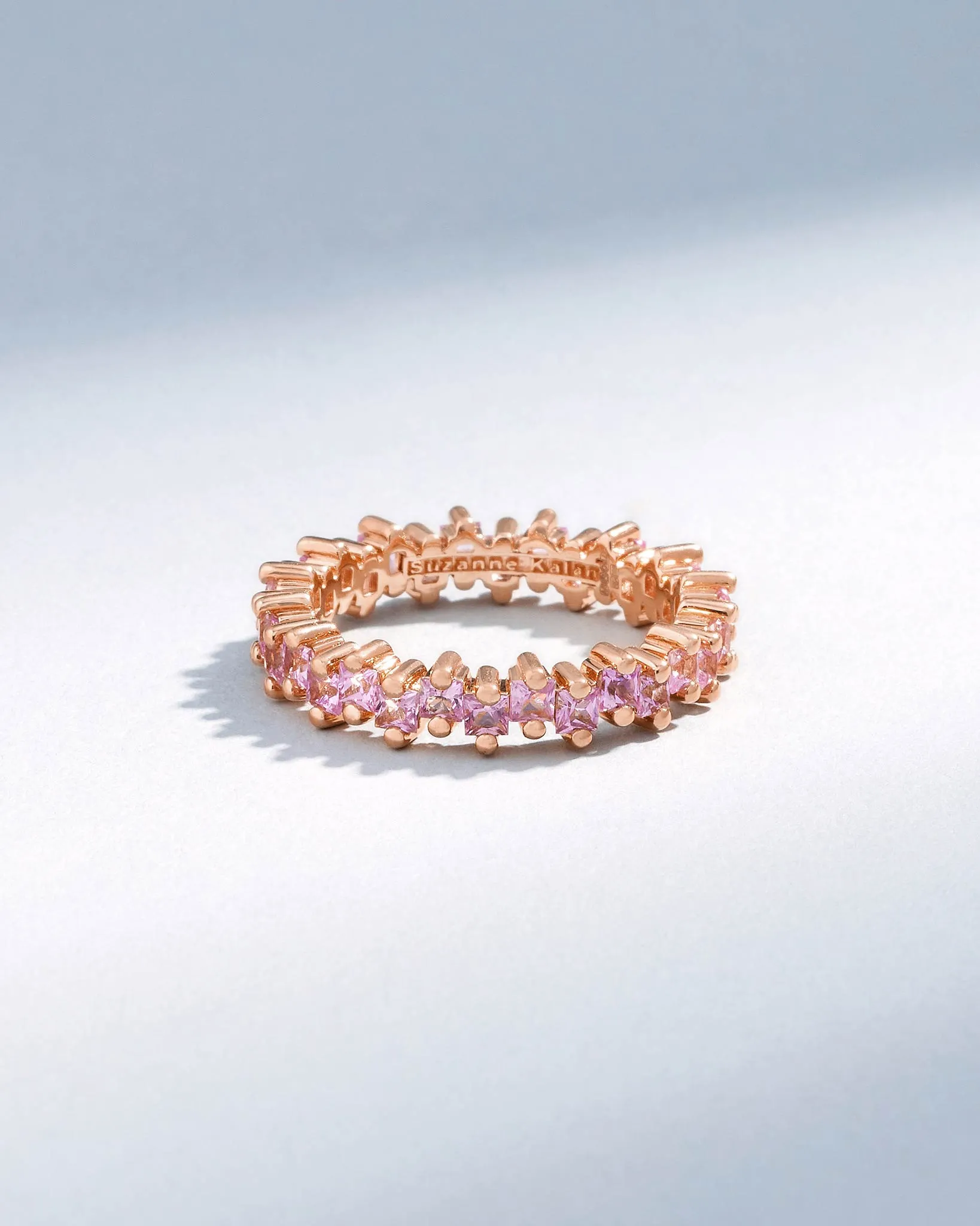 Princess Midi Pink Sapphire Eternity Band