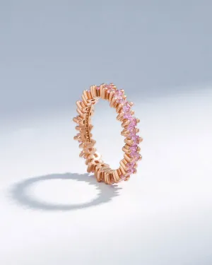 Princess Midi Pink Sapphire Eternity Band