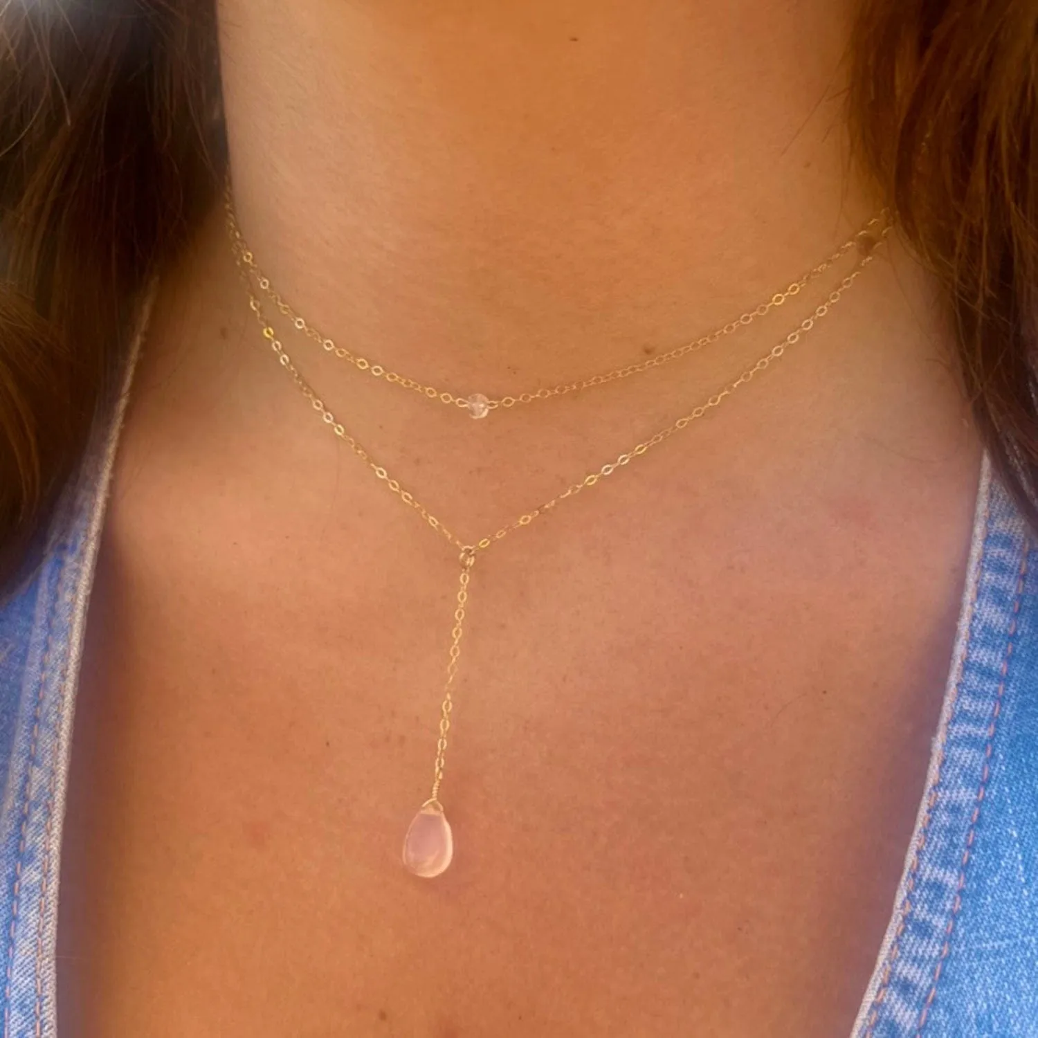 Rose Quartz Choker Necklace