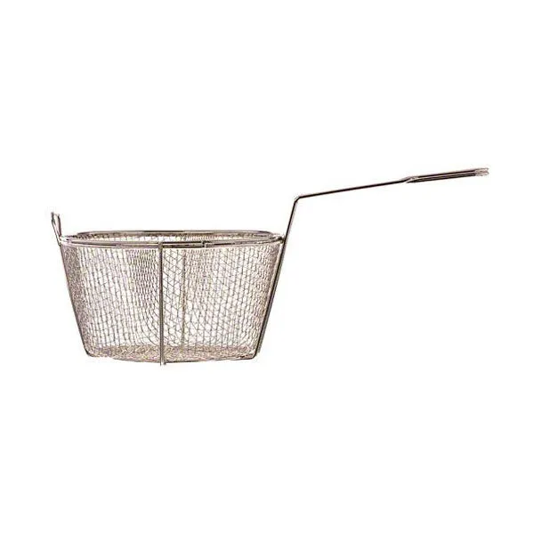 Round Nickel-Plated Fine Mesh Strainer / Fry Basket, 8.5"