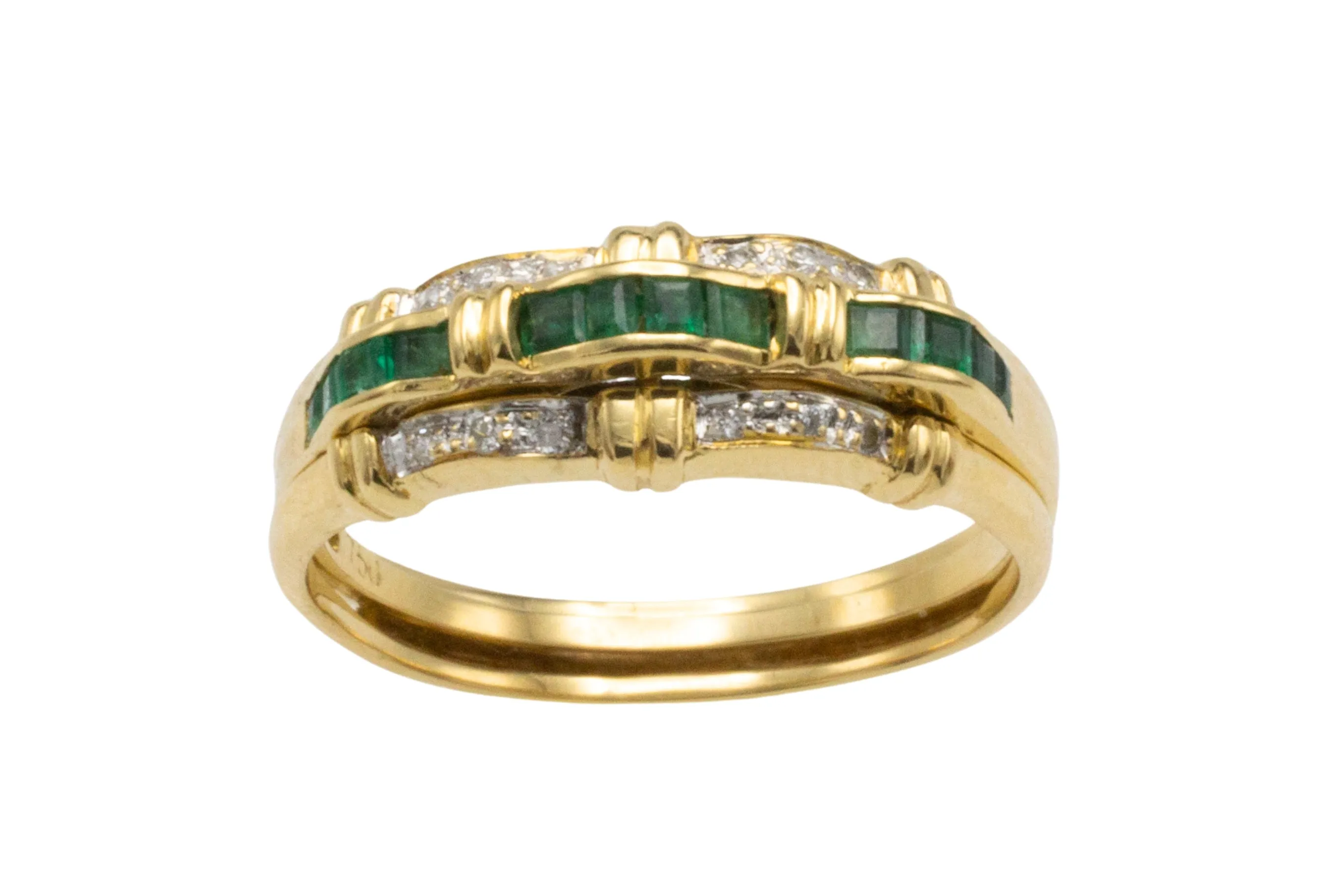 Ruby, emerald, sapphire and diamond interchangable ring