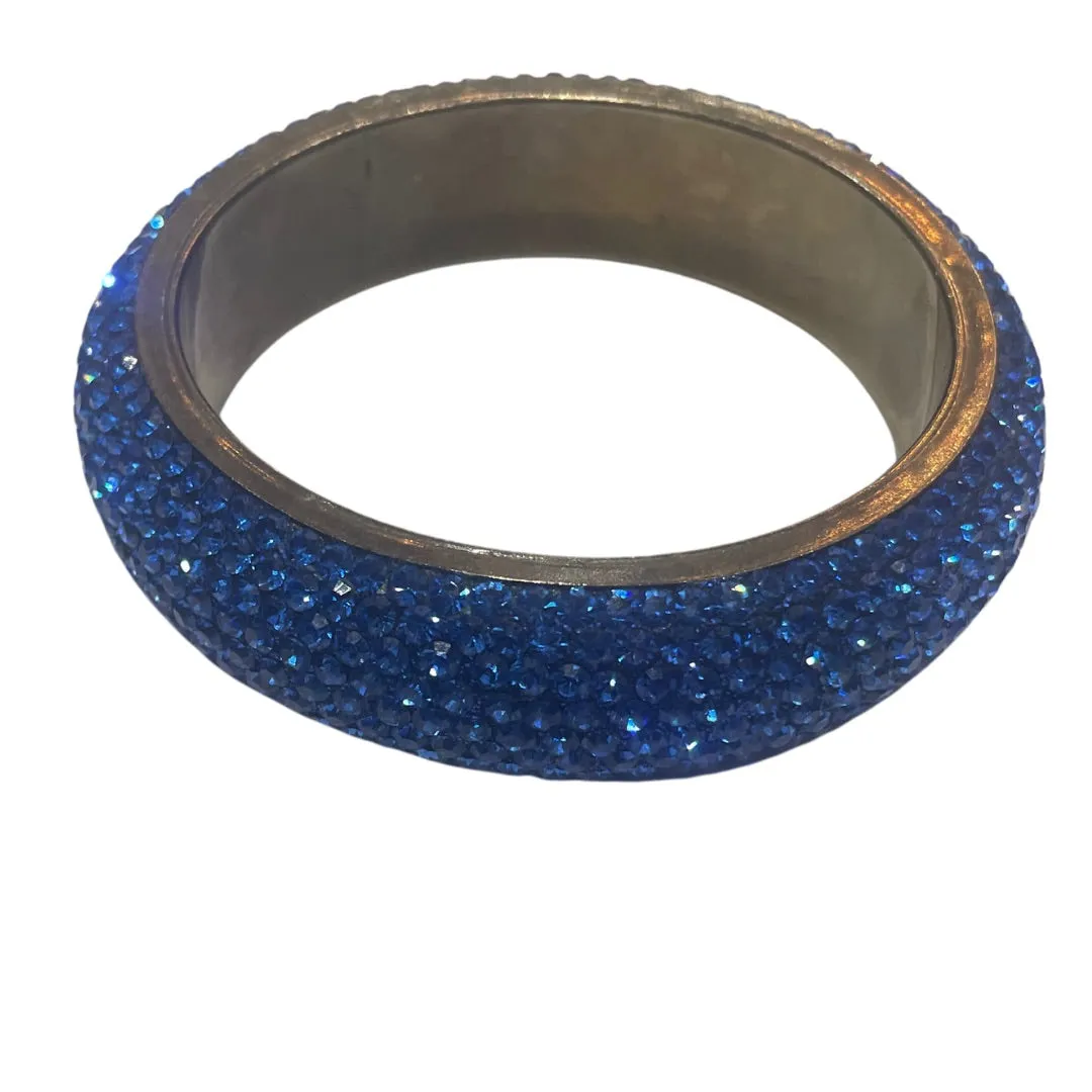 Secretly Posh Diamanté Bangle Dark Blue