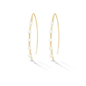 Short Waterfall Pearl Drop Earrings