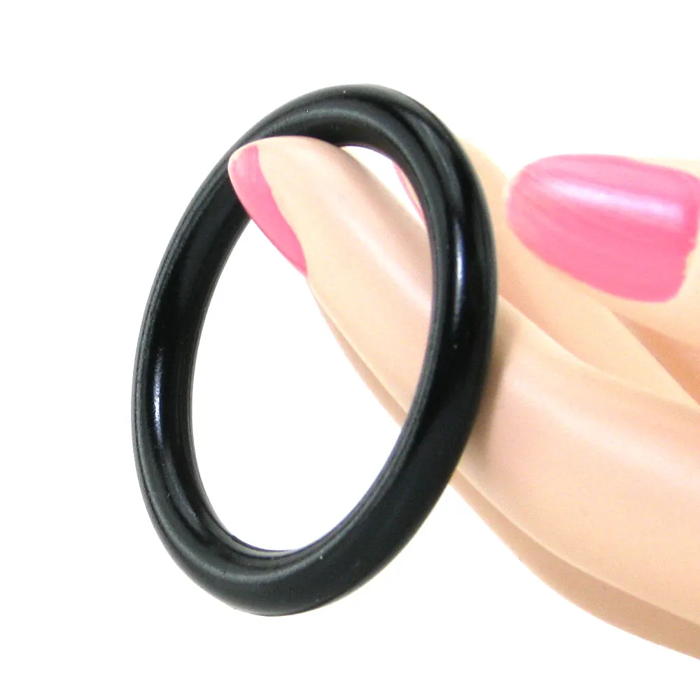 Silicone Cock Ring Set in Black