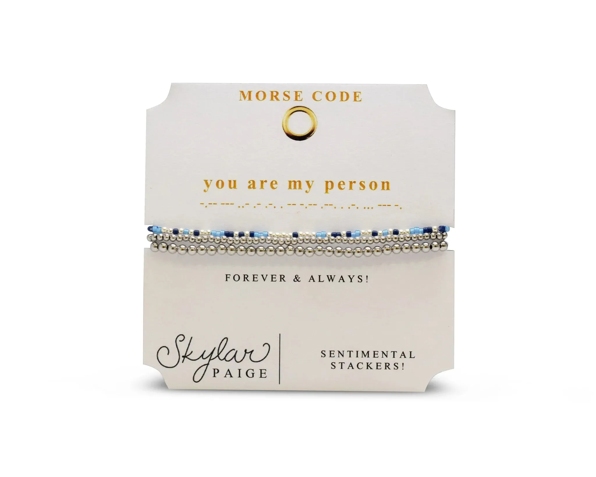 Skylar Paige YOU ARE MY PERSON Sentimental Stackers Beaded Bracelets - Blue My Mind