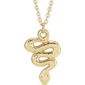 Snake Necklace 14K Gold