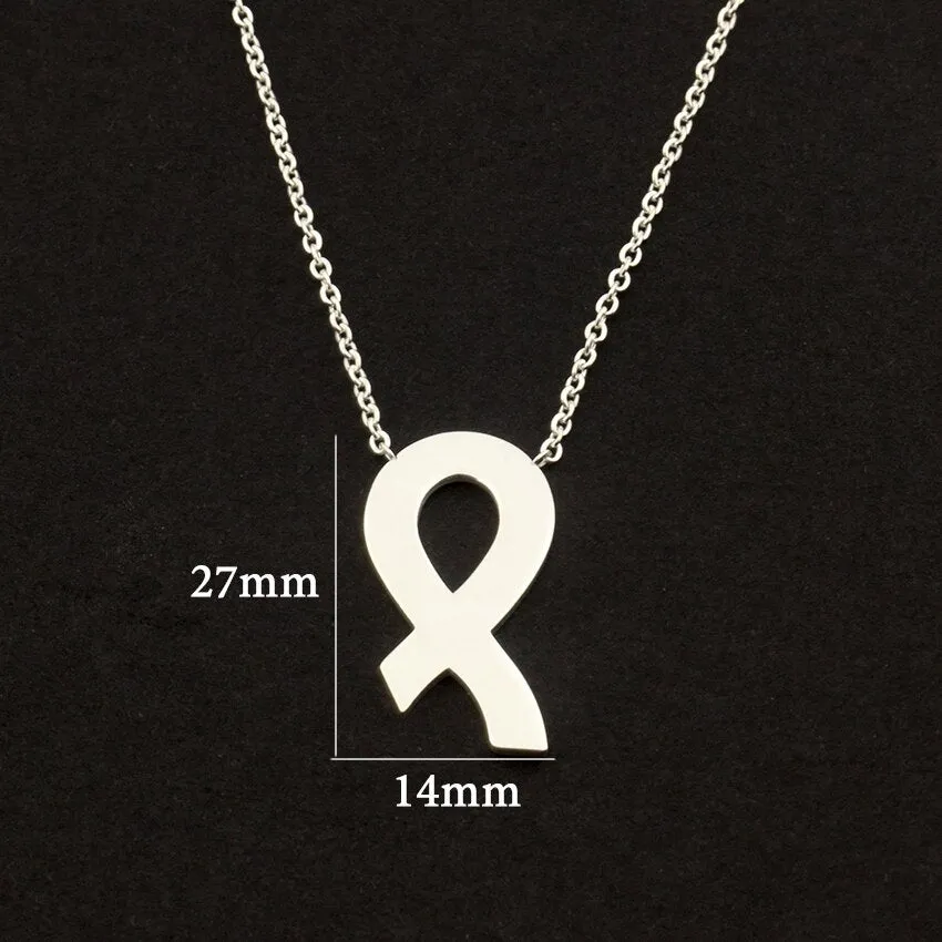 Stainless Steel Chain Bow Tie Pendant Necklace