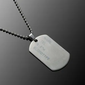 Stainless Steel Mens Necklace Stainless Steel Pendant  Dog Tags Army Nameplate Mens Pendant Anchor Note cross Shaving blade