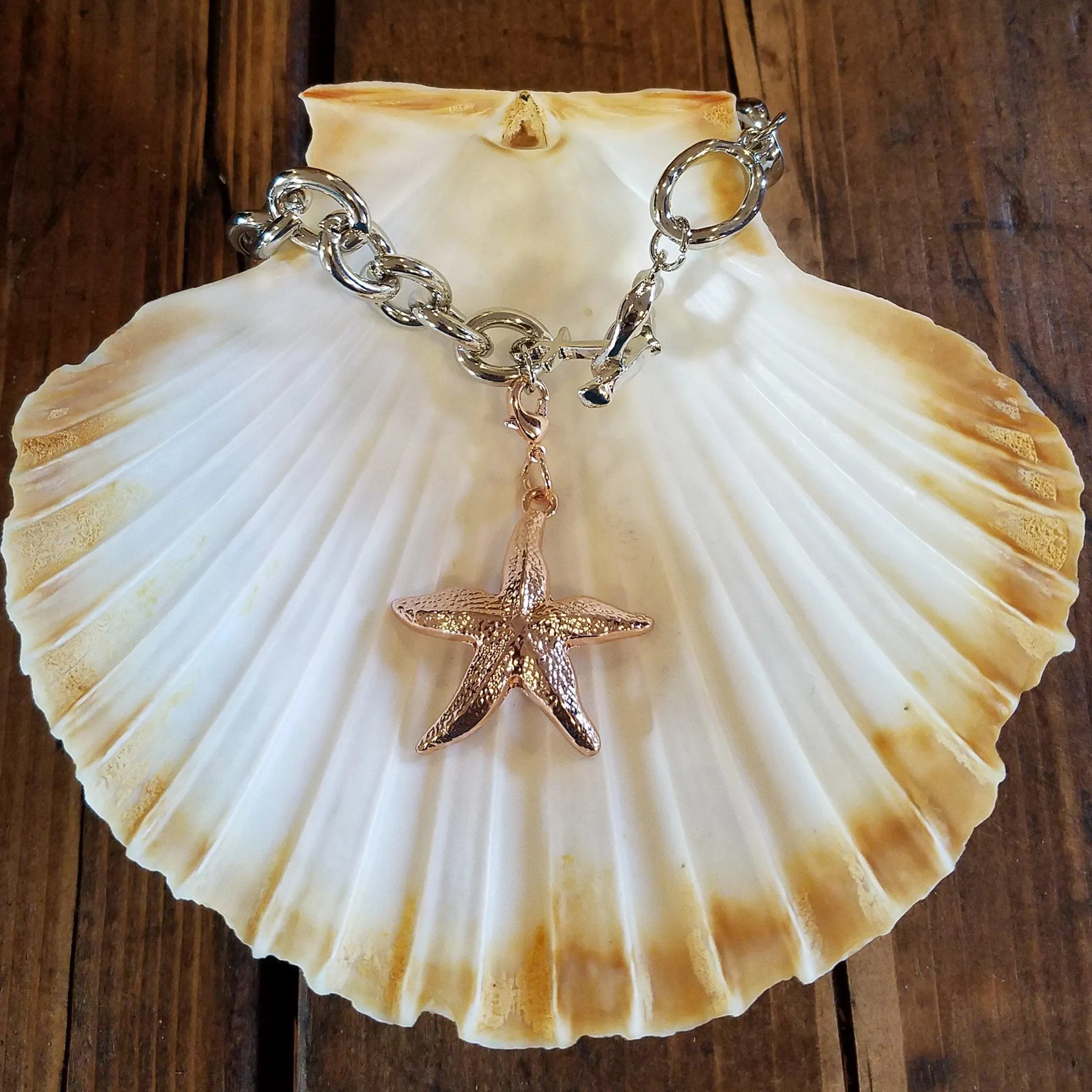 Starfish (Copper Plated) / Charm Bracelet