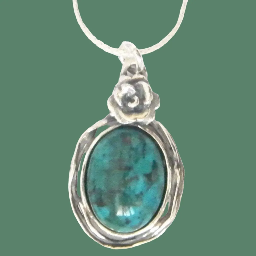 Sterling Silver necklace gift for her with Turquoise onyx Mother of Pearl