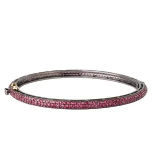 Three-Row Ruby Bangle