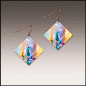 Watercolor Square Earrings