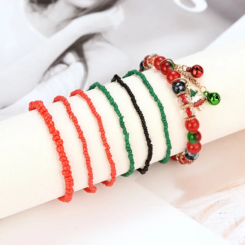 Women's Christmas Themed Pendant Charm Bracelet