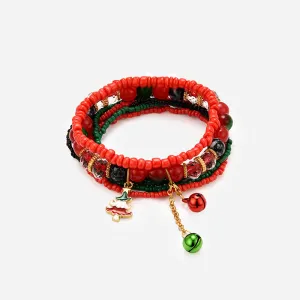 Women's Christmas Themed Pendant Charm Bracelet