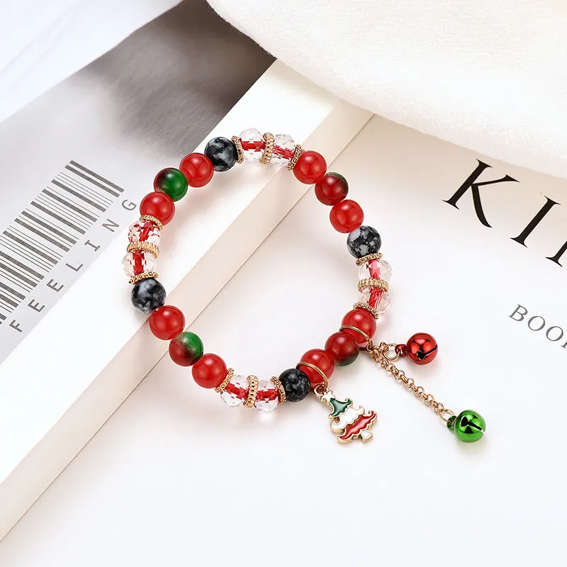 Women's Christmas Themed Pendant Charm Bracelet